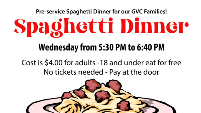Spaghetti dinner wednesday copy