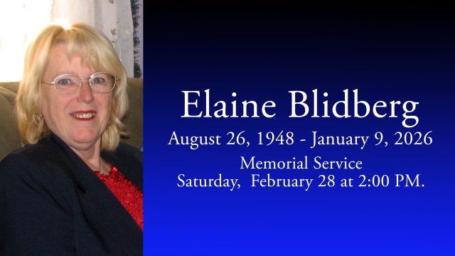 Elaine blidberg memorial service slide